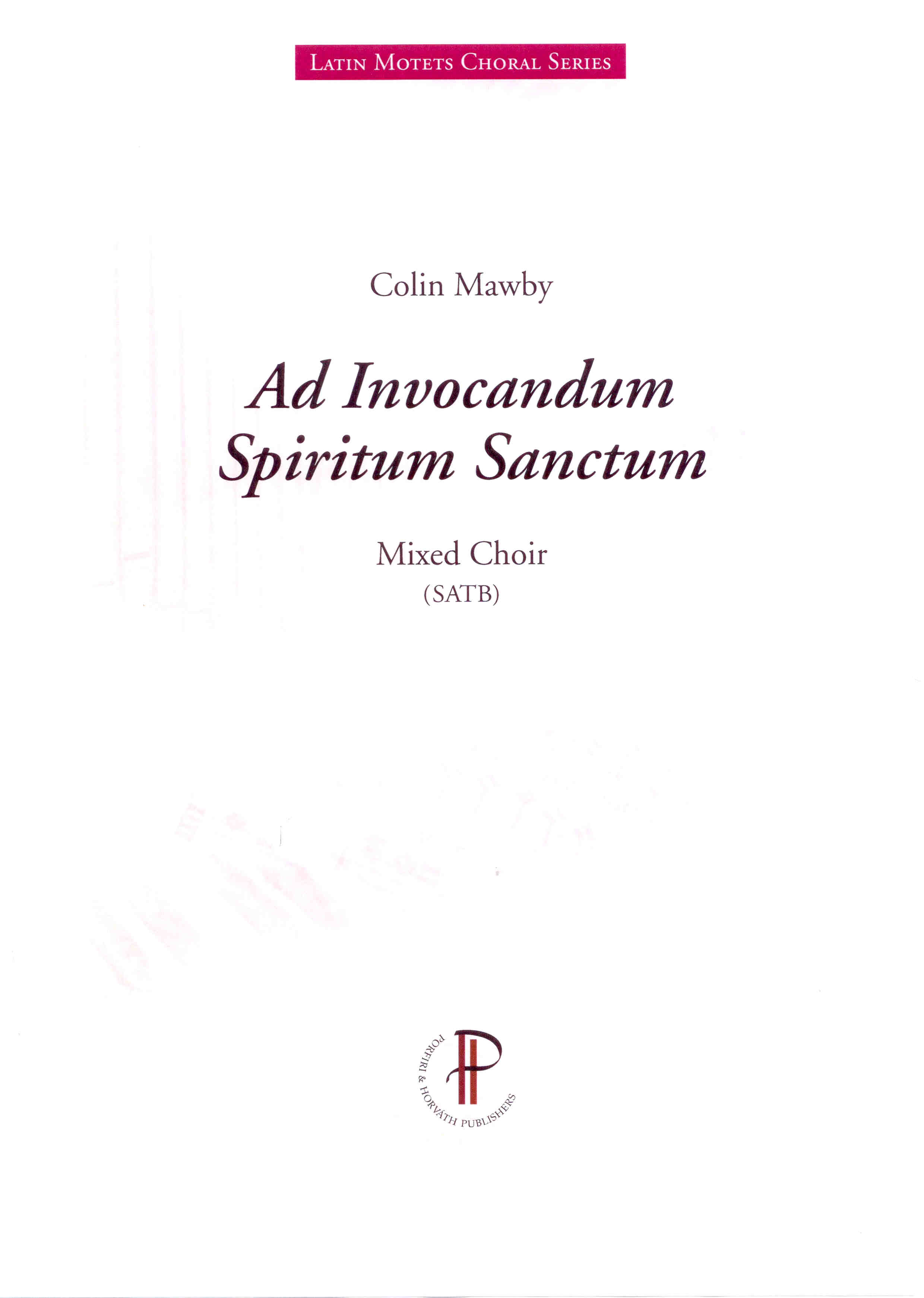 Ad Invocandum Spiritum Sanctum - Show sample score